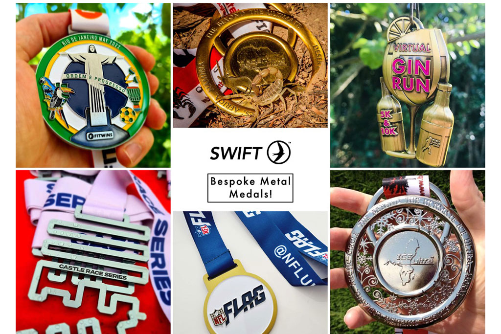 Bespoke sports medals made in the UK. Swift Event Supplies medals, Custom medals UK.